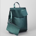 Рюкзак мол L-048, 27*10*34, отдел на молнии, н/карман, с кошельком, зеленый - Фото 1