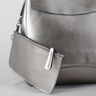Рюкзак мол L-048, 27*10*34, отдел на молнии, н/карман, с кошельком, серебро - Фото 4