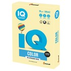 Бумага цветная А3, 500 листов IQ COLOR, 80г/м2, YE23-пастель жёлтая - Фото 1