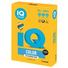 Бумага цветная А4 250 л, IQ COLOR Intensive, 120 г/м2, желтая, SY40 - Фото 1