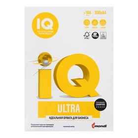 Бумага А4 500 л, IQ Ultra, 80 г/м2, белизна 168% CIE, класс А+ (цена за 500 листов)