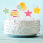 Топпер в торт «С Днём рождения», набор 10 шт. - Фото 1