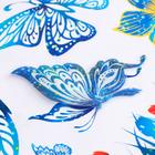Наклейка пластик 7D "Бабочки" синяя 65х36 см - Фото 2