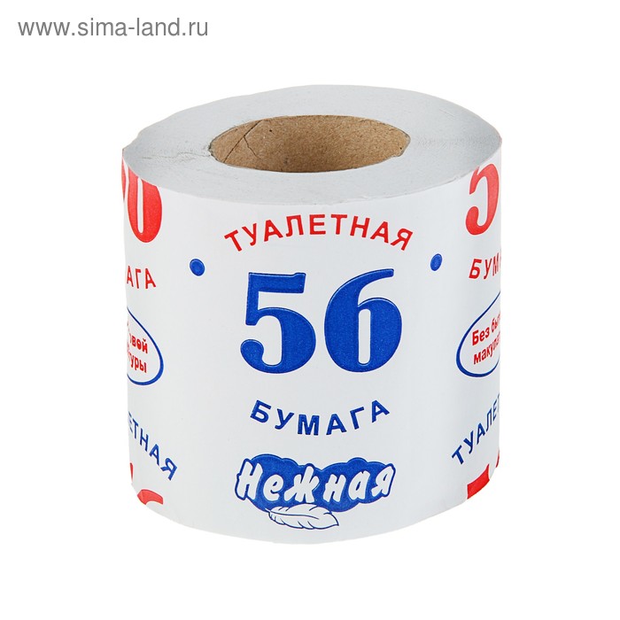 Туалетная бумага «Нежная 56», 1 слой - Фото 1