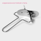 Ролик для вырезания кругов из теста Доляна, d=8 см, серебристый - Фото 2