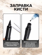 Кисть для каллиграфии, заправляемая, с запасными чернилами, чёрная - Фото 3