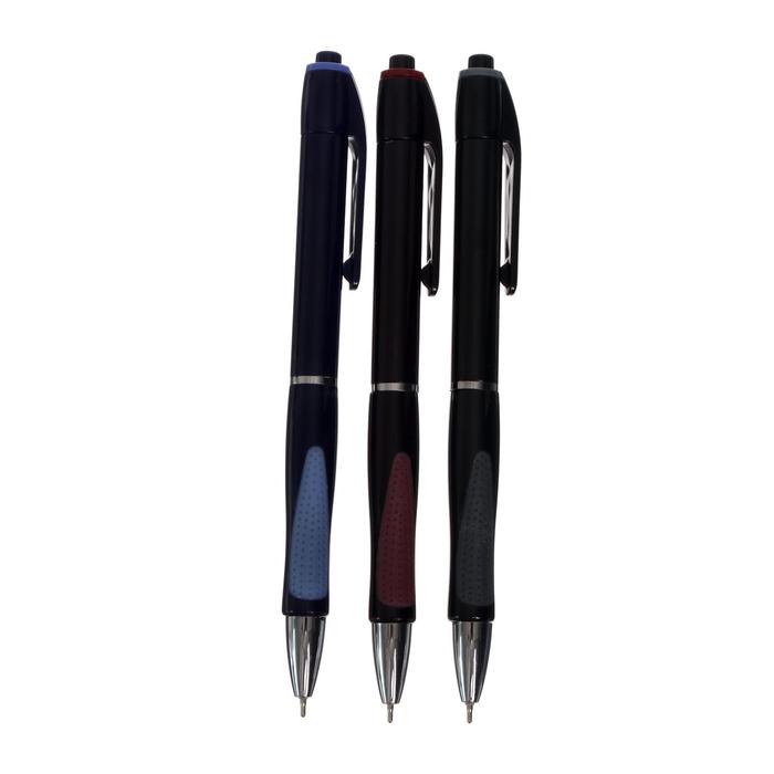 Ручка шариковая, автоматическая Vinson 0.5 мм, с резиновым держателем, стержень масляный синий, МИКС - Фото 1