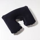 Подушка для шеи дорожная, надувная, 38 × 24 см, цвет синий - Фото 2