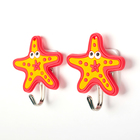 Крючки самоклеящиеся «Морская звезда», 2 шт, дизайн МИКС - Фото 1