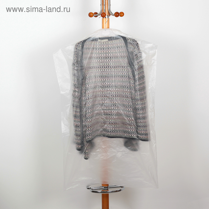 Набор чехлов для одежды Доляна, 90×60 см, 2 шт, полиэтилен, прозрачный - Фото 1