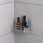 Полка для ванной Доляна, на присосках, 20×10×10 см, хромированная - Фото 1