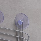 Полка для ванной Доляна, на присосках, 20×10×10 см, хромированная - Фото 3