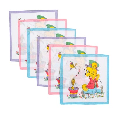 Набор детских носовых платков Etteggy, 6 шт., ситец