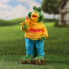 Садовая фигура "Лягушка с кувшинкой" 32х16х14см - Фото 2