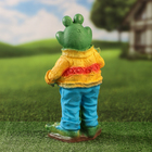 Садовая фигура "Лягушка с кувшинкой" 32х16х14см - Фото 3