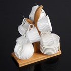 Набор чайный «Эстет», 13 предметов: чайник 500 мл, 6 чашек 160 мл, 6 блюдец 13 см, на деревянной подставке - Фото 2