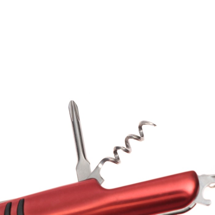Нож швейцарский "Нейт",  6в1, красный - фото 1886143484