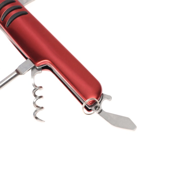Нож швейцарский "Нейт",  6в1, красный - фото 1886143485
