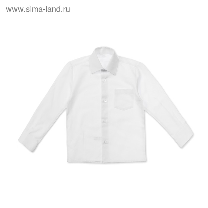 Сорочка для мальчика, размер 33, рост 140/146 см, цвет белый-жаккард 16 - Фото 1
