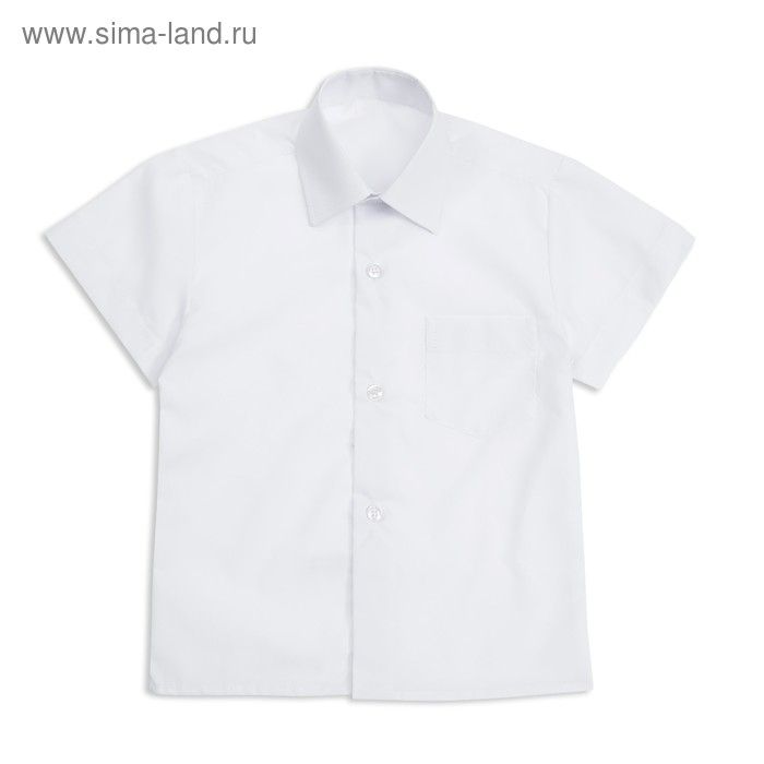 Сорочка для мальчика, размер 31, рост 128/134 см, цвет белый 16_1 - Фото 1