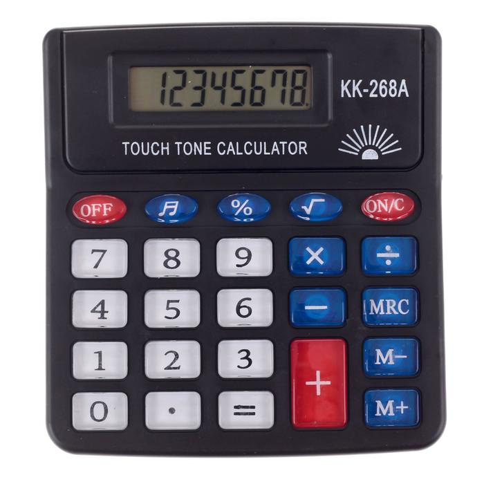 Калькулятор настольный, 8 - разрядный, PS - 268A, с мелодией - Фото 1