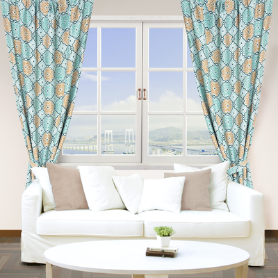 Штора блэкаут портьерная «Этель. Дамаск», зелёная, 200×250 см