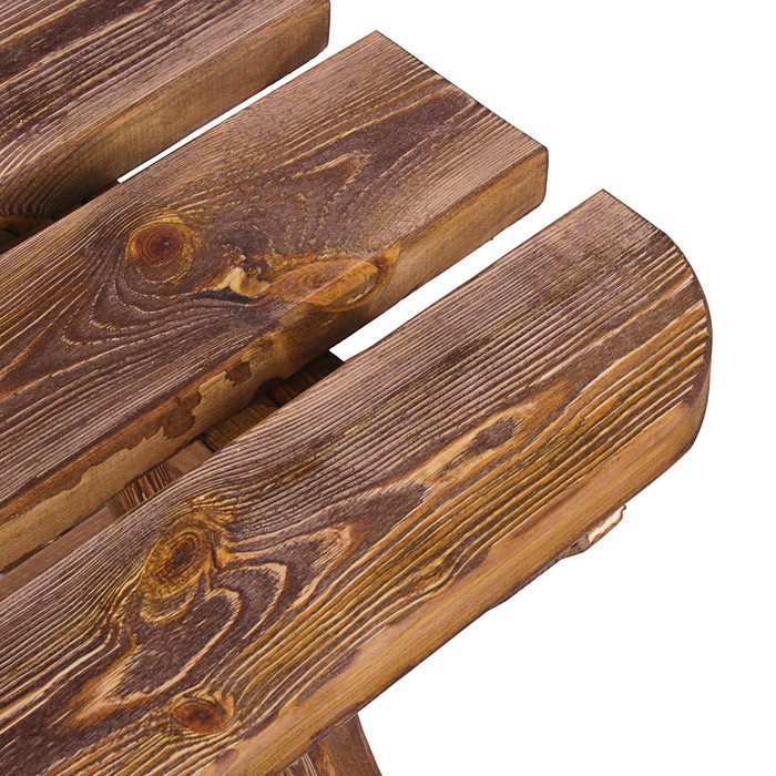 Лавка деревянная "Деревенская" под старину, 100 х 30 х 42см, брашированная и морёная, дачная - фото 1906905792