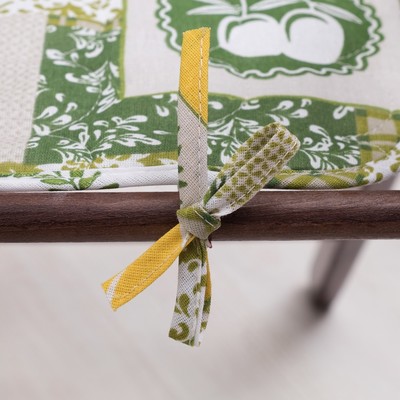 Подушка на стул с завязками «Греция», 35х38 см, бязь 125г/м, хл100%