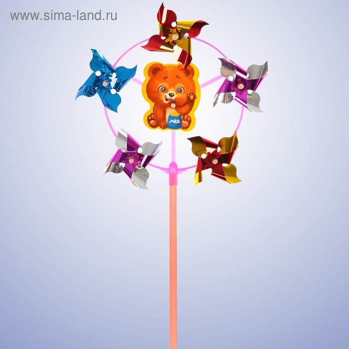 Ветерок с фольгой «Мишутка», 42 см - Фото 1