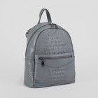 Рюкзак молодёжный, отдел на молнии, 5 наружных карманов, цвет серый - Фото 1