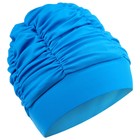 Шапочка для плавания взрослая ONLYTOP, тканевая, обхват 54-60 см, цвет бирюзовый - фото 9846409