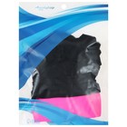 Шапочка для плавания взрослая ONLYTOP, тканевая, обхват 54-60 см, цвет чёрный/розовый - Фото 4