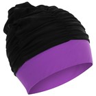 Шапочка для плавания взрослая ONLYTOP, тканевая, обхват 54-60 см, цвет чёрный/фиолетовый - Фото 3