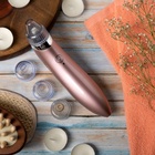 Вакуумный массажёр для чистки лица Luazon LMZ-050, 4 насадки, АКБ, розовый - Фото 1