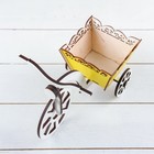 Кашпо «Велосипед с корзинкой», жёлтое, корзина 7,5×11×11 см, велосипед 16×26,3 см - Фото 2