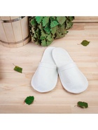 Тапочки для бани, полиэфир 70%, шерсть 30%, белые, «Добропаровъ» - Фото 7