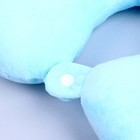 Подголовник «Мишка», с маской для сна, цвет голубой - фото 4588648