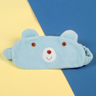 Подголовник «Мишка», с маской для сна, цвет голубой - Фото 4