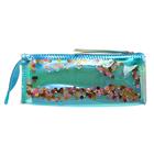 Пенал школьный, на молнии силиконовый, с пайетками «Шейкер», зеленый - фото 61857685