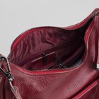 Сумка женская, отдел на молнии, 2 наружных кармана, длинный ремень, цвет бордовый - Фото 5
