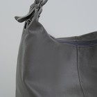 Сумка женская, отдел с перегородкой на молнии, наружный карман, длинный ремень, цвет серый - Фото 4