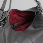 Сумка женская, отдел с перегородкой на молнии, наружный карман, длинный ремень, цвет серый - Фото 5
