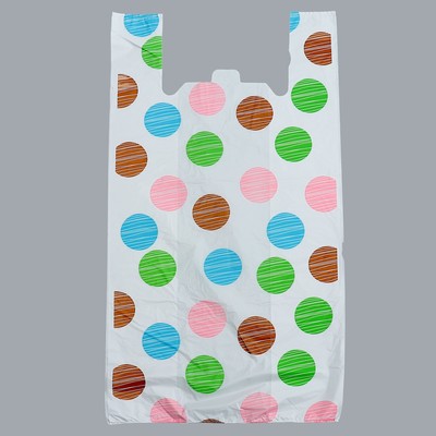 Пакет "Конфетти", полиэтиленовый майка, 40 х 75 см, 22 мкм