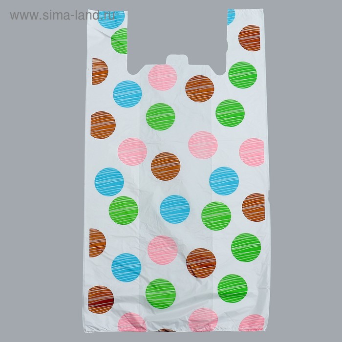 Пакет "Конфетти", полиэтиленовый майка, 40 х 75 см, 22 мкм - Фото 1