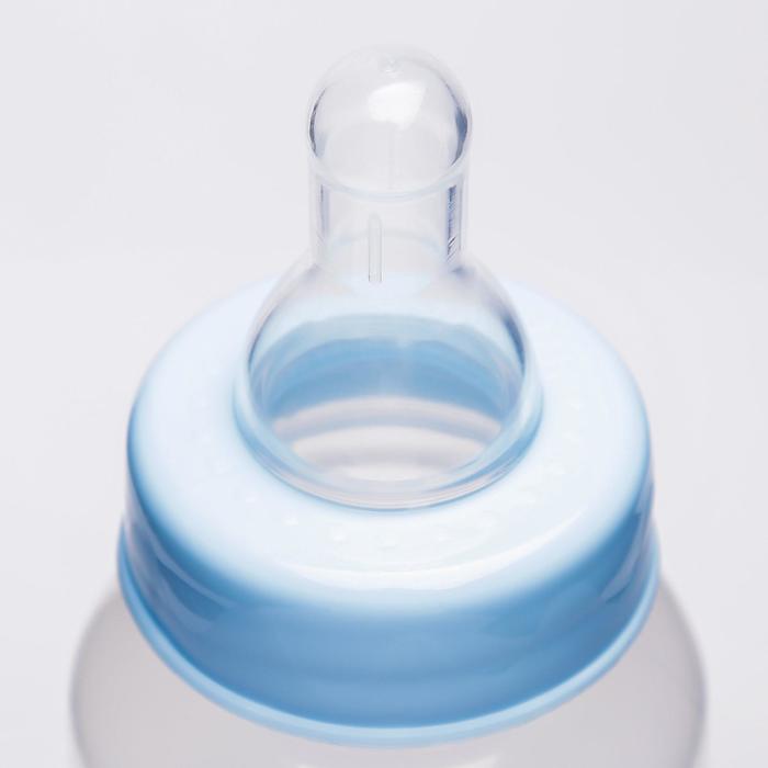 Бутылочка для кормления, классическое горло, 150 мл., от 0 мес., цвет синий - фото 1877404730