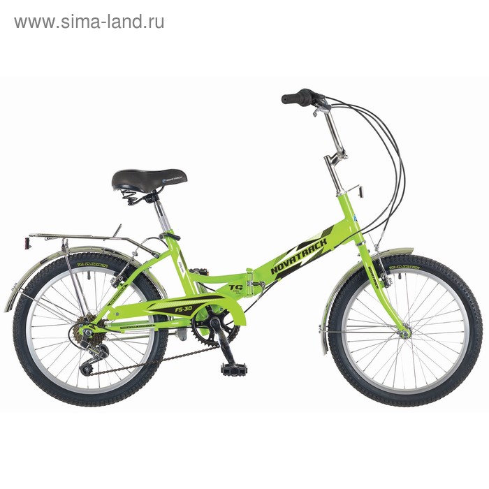 Велосипед 20" Novatrack FS30, 2018, 6 ск., цвет салатовый - Фото 1