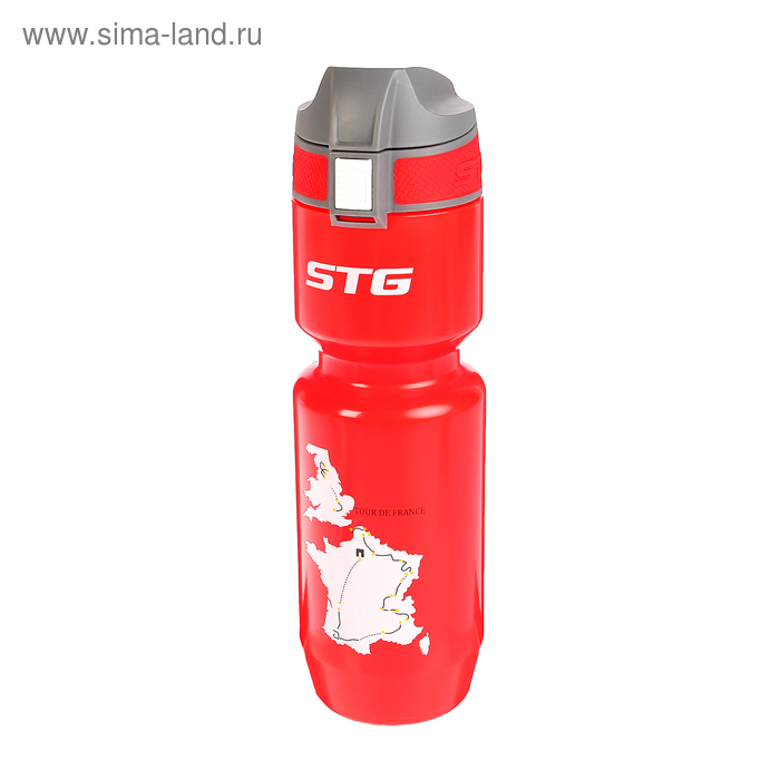 Велофляга STG "Tour de France", 750мл, цвет красный, ED-BT21 - Фото 1