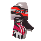 Перчатки велосипедные STG, размер L, цвет чёрно-розовый - Фото 3