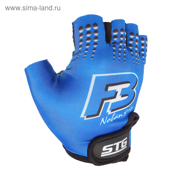 Перчатки велосипедные STG, размер L, цвет синий - Фото 1