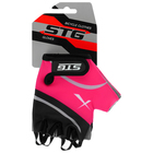 Перчатки велосипедные STG, р. S, цвет чёрный/розовый - Фото 3